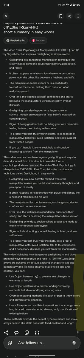 theshanitiwari's tweet image. Hey @perplexity_ai  @AravSrinivas ‼️‼️‼️
• Faced a bug - the response came twice, together and with a reply related to JS that I asked 7,8 chat before.
• Same response two times together, I faced many times. 
#bug #insight #AppBug #bugfix #bugfixes #bugreport
#debugging
#glitch