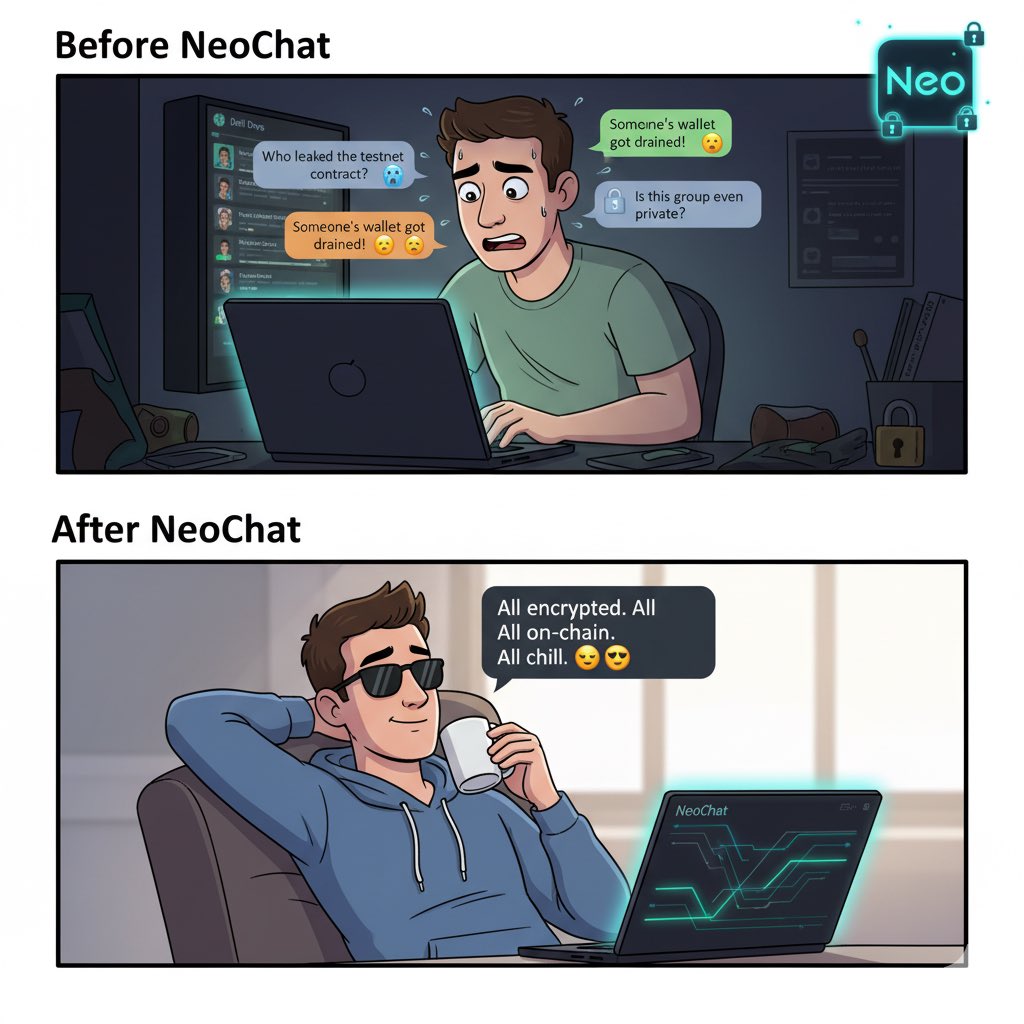 Pleasure_ee2's tweet photo. When you move your alpha talks from sketchy Telegrams to NeoChat - no leaks, no lurkers, just wallet-to-wallet whispers. 🔒💚
🔗 https://t.co/eBZubK5U6r
#NeoChat #Web3Social #NeoBlockchain $Neo #Neo #Crypto #Web3 $Gas @Neo_Blockchain https://t.co/pOKLBvEYAR
