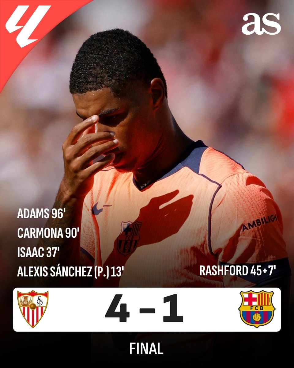 diarioas's tweet photo. 🚨 ¡Descalabro del Barça en Sevilla! ¡Los de Flick, irreconocibles, caen con estrepito y ceden el liderato!

🏆 #SevillaBarcelona #LALIGAEASPORTS

➡️ https://t.co/H6WnJVtFBV https://t.co/epop3wV1MG