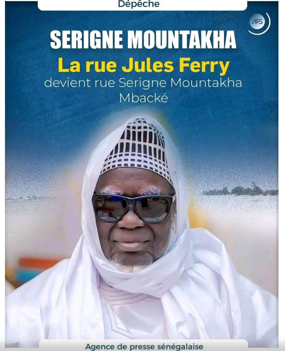 Jules Ferry  père de l'école laïque et républicaine qui combattait l'éducation religieuse prônée par Cheikh A. Bamba

Serigne Mountakha le rénovateur de l'Université de Cheikh A. Bamba qui prend sa revanche sur l'école de Jules Ferry après son échec au Sénégal.

S Abdou Aziz