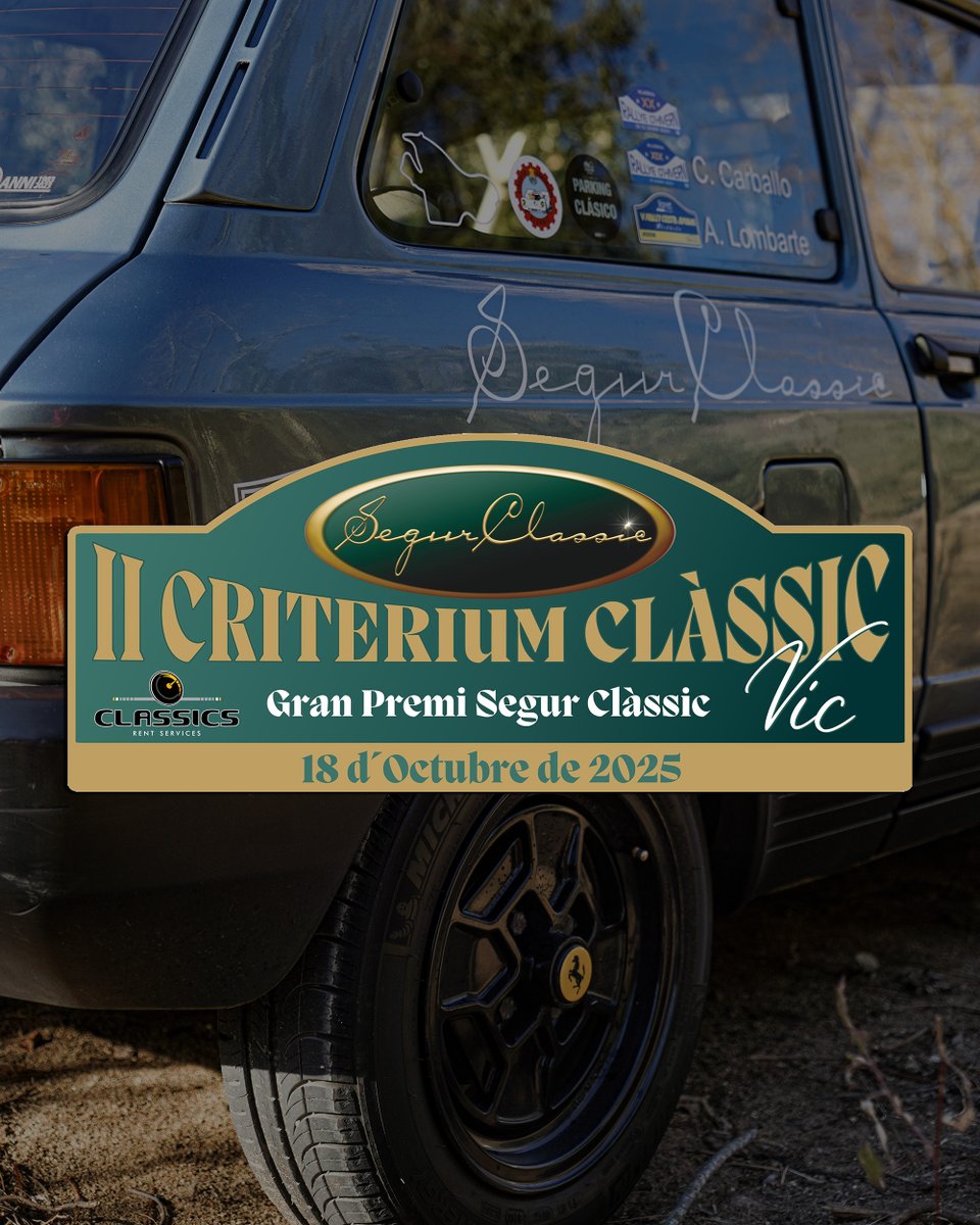 🔵 ¡Volvemos a los rallyes! El 18 de octubre estaremos en el Critèrium Clàssic Vic - Gran Premi SegurClassic de CLASSICS RENT SERVICES

Casi dos años después, estamos muy contentos de regresar a la actividad deportiva junto a "Blu", nuestro Autobianchi A112 LX.

¡Allí nos vemos!
