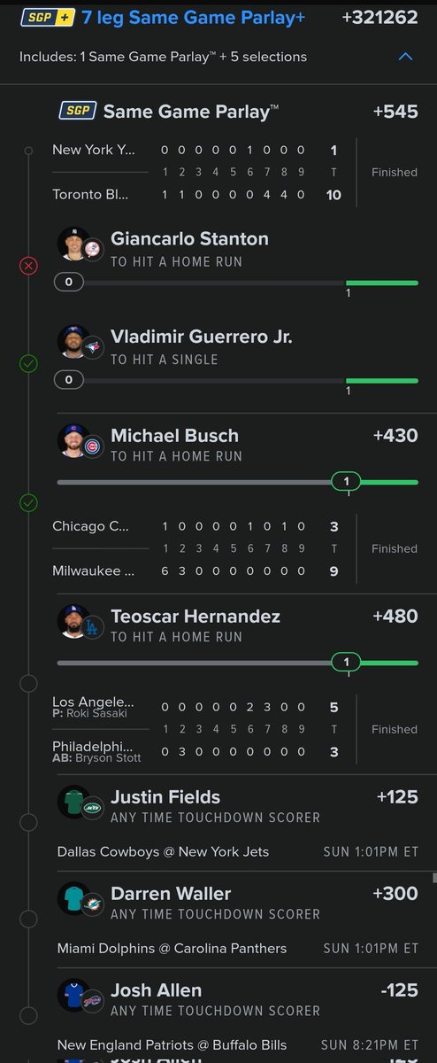 FRomano91's tweet image. If these 3 guys score a TD @Giancarlo818 screwed me out of 160k lmaoo 🖕😂🖕 that would be for you. #Yankees #Playoffs #MLB #GamblingX