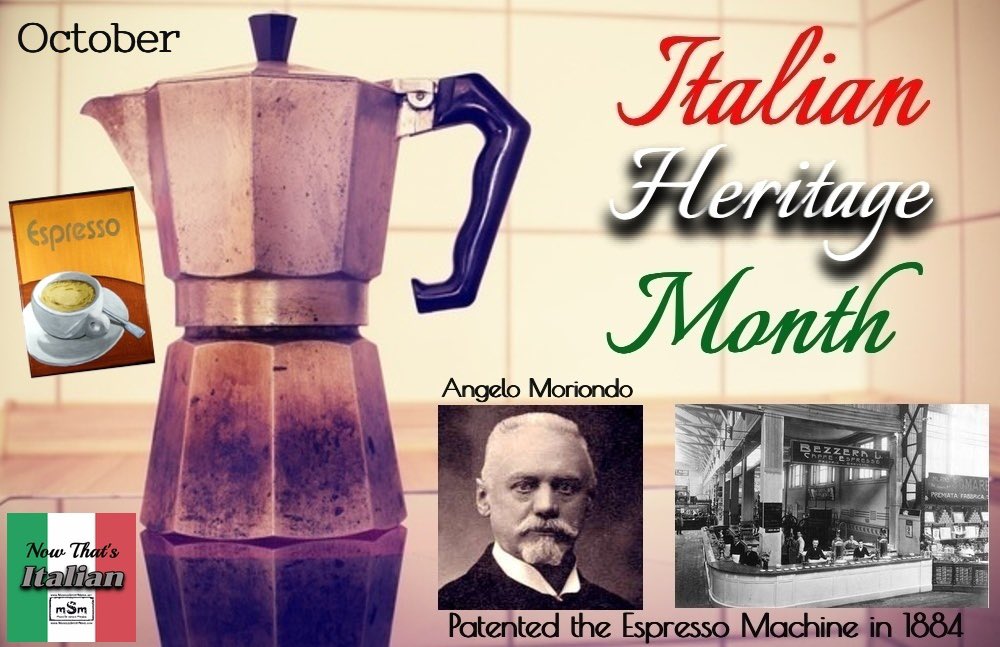 Italian Heritage Month continues with a grazie mille to Angelo Moriondo, who patented the <a href="/EspressoSys/">Espresso ☕️</a> machine. ☕️🇮🇹 <a href="/jillrgunter/">jill | espresso ☕</a> <a href="/espressonline/">L'Espresso</a> <a href="/double1esprrsso/">w tt5</a> <a href="/espressoFNDN/">Espresso Foundation</a> <a href="/EspressoMileApo/">𝙀𝙎𝙋𝙍𝙀𝙎𝙎𝙊 𝙊𝙉 𝙏𝙃𝙀 𝙍𝙊𝘾𝙆</a> <a href="/EspressoMedia/">Espresso Media International</a> <a href="/espressomac/">Espress☕️🖥ac</a>