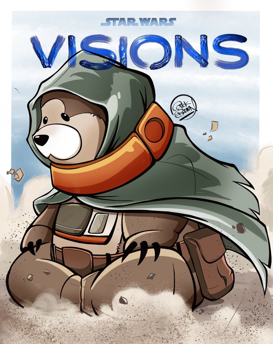 MrRickBrown's tweet photo. @StarWarsMeg1 do you have any idea who or what this character is?  He’s in the new trailer for Star Wars Visions 3.  I find him so adorable!  I hopes not a Sith!

#Starwarsanimation 
#Starwarsvisions3 https://t.co/zCkMB0PKoS