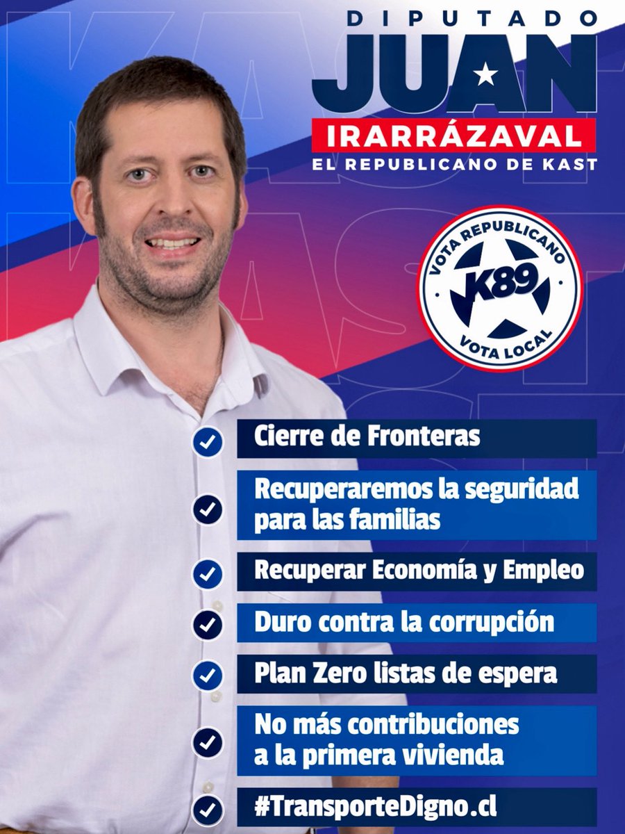 JIrarrazavalR's tweet photo. #LaFuerzadelCambio 🇨🇱

Apoyaré con energía cada uno de los planes de @joseantoniokast para Chile! 
Quieres conocerlos 👉 https://t.co/7XBr9bp8Qf 

#ElRepublicanodeKast 💪 https://t.co/4Rp6SI98vO