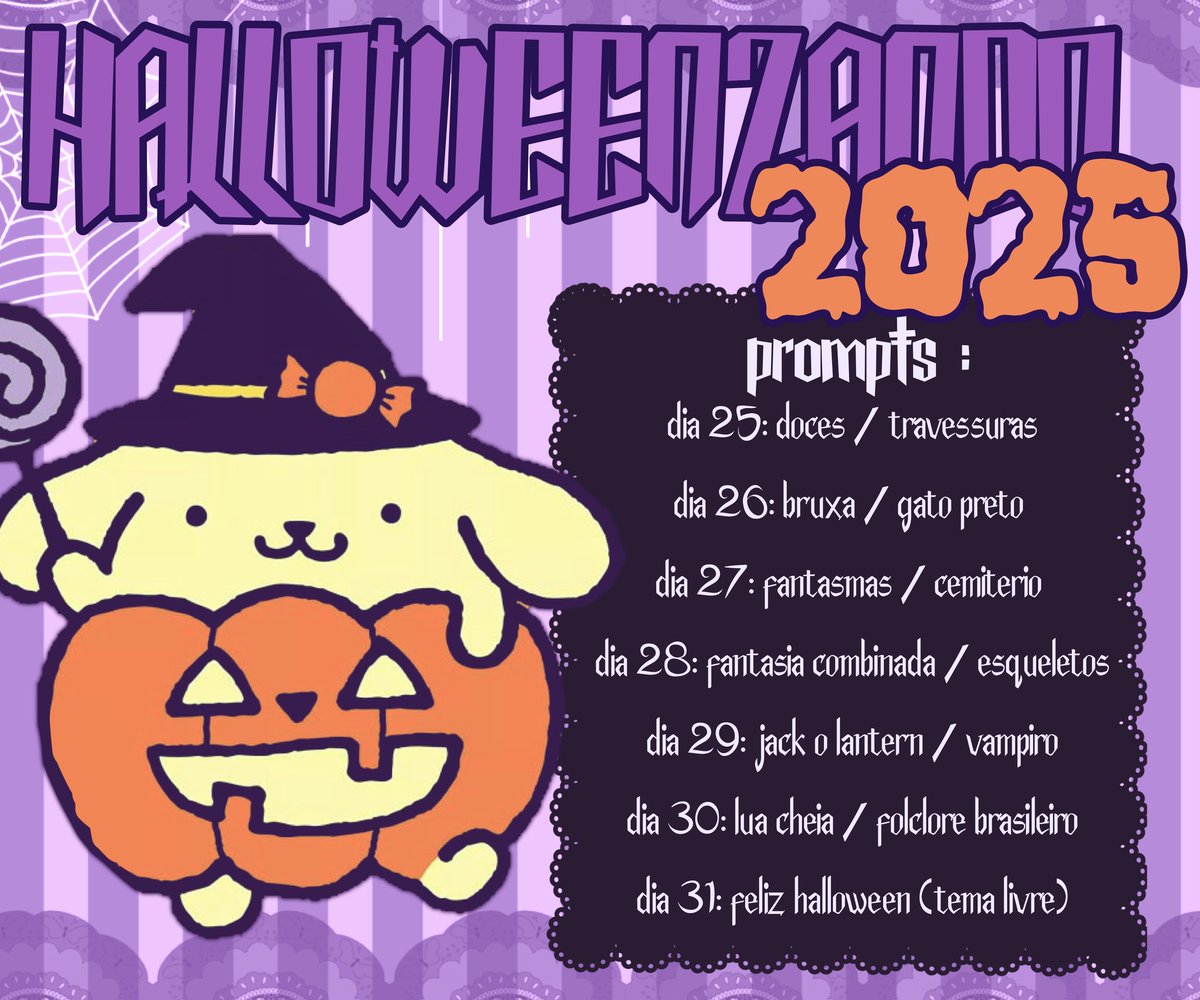 Yumezando's tweet image. FELIZ HALLOWEEN!

estamos muito felizes de anunciar que no final deste mês, teremos uma week de halloween no yumezando, a #halloweenzando2025 !

para participar, dêem uma olhada na thread! (^_^)/~~