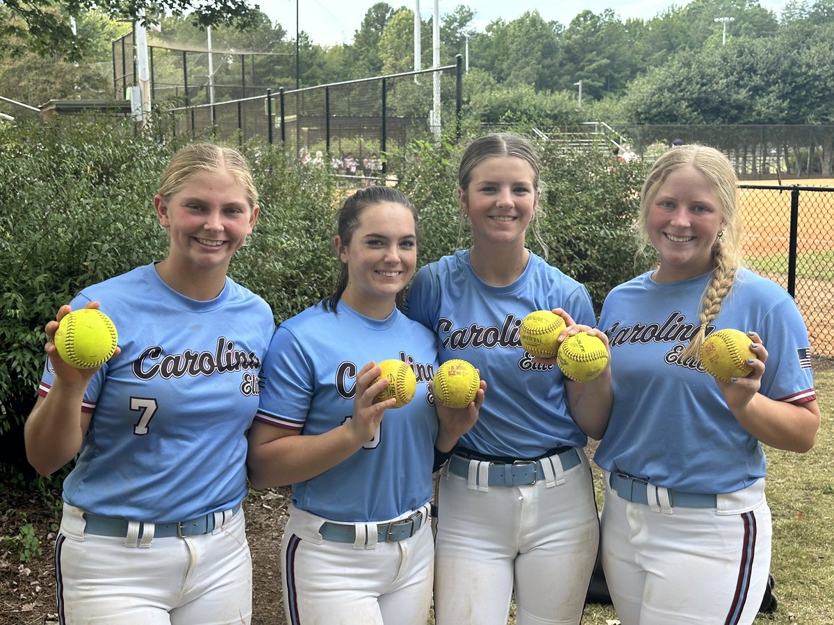 Went 5-0 on the weekend with great pitching, defense and bats were 🔥 Congrats to our 💣 squad, <a href="/WoffordSoftball/">Wofford Softball</a> commit Lainey Babich <a href="/NGUSoftball_/">NGU Softball</a> commit Caroline Plyler
Kendall White 2027 (2)
Molly Fahm 2027 (2)
Payton Hanniford 2027
Next up #sparklecity for the Diamond Classic
