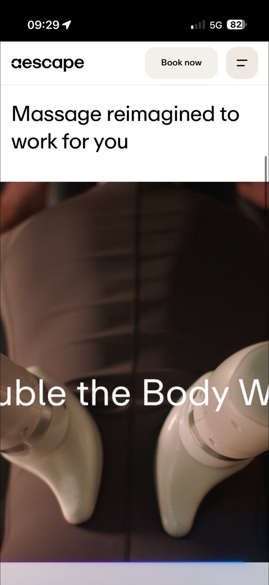 I just got a massage from a robot. It’s the first time I tried @aescape’s robot massage therapist. H