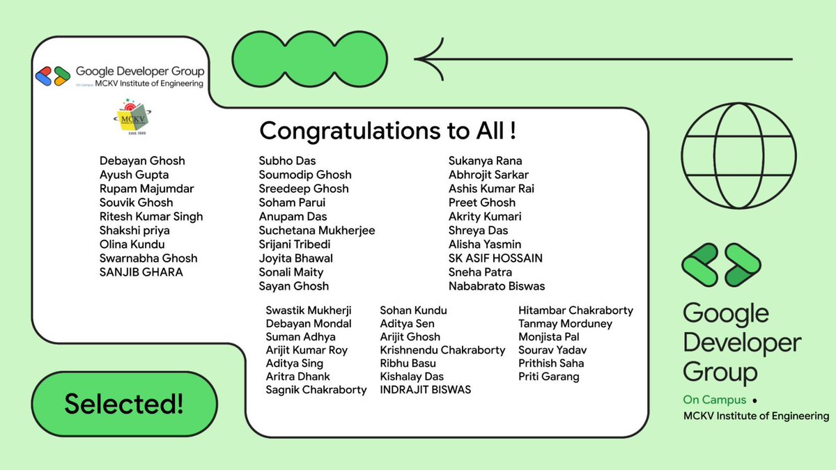 gdgoc_mckvie's tweet photo. 🎉 Congrats to 167 selected participants! 🌟 
Welcome to Cohort 1 of the Google Cloud Study Jam with GDG On Campus MCKVIE! 🚀💻✨ 
Get ready to level up skills, earn badges &amp; win rewards!
#Congratulations #GoogleCloud #StudyJam #GDGoCMCKVIE #GDG #MCKVIE https://t.co/IoLjilpCuj