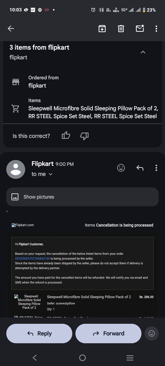 Ajeebvi's tweet photo. @Flipkart @flipkartsupport  Did I requested to cancel my products or You cancelled from your end ? Pl clarify https://t.co/OrPETYTMiP