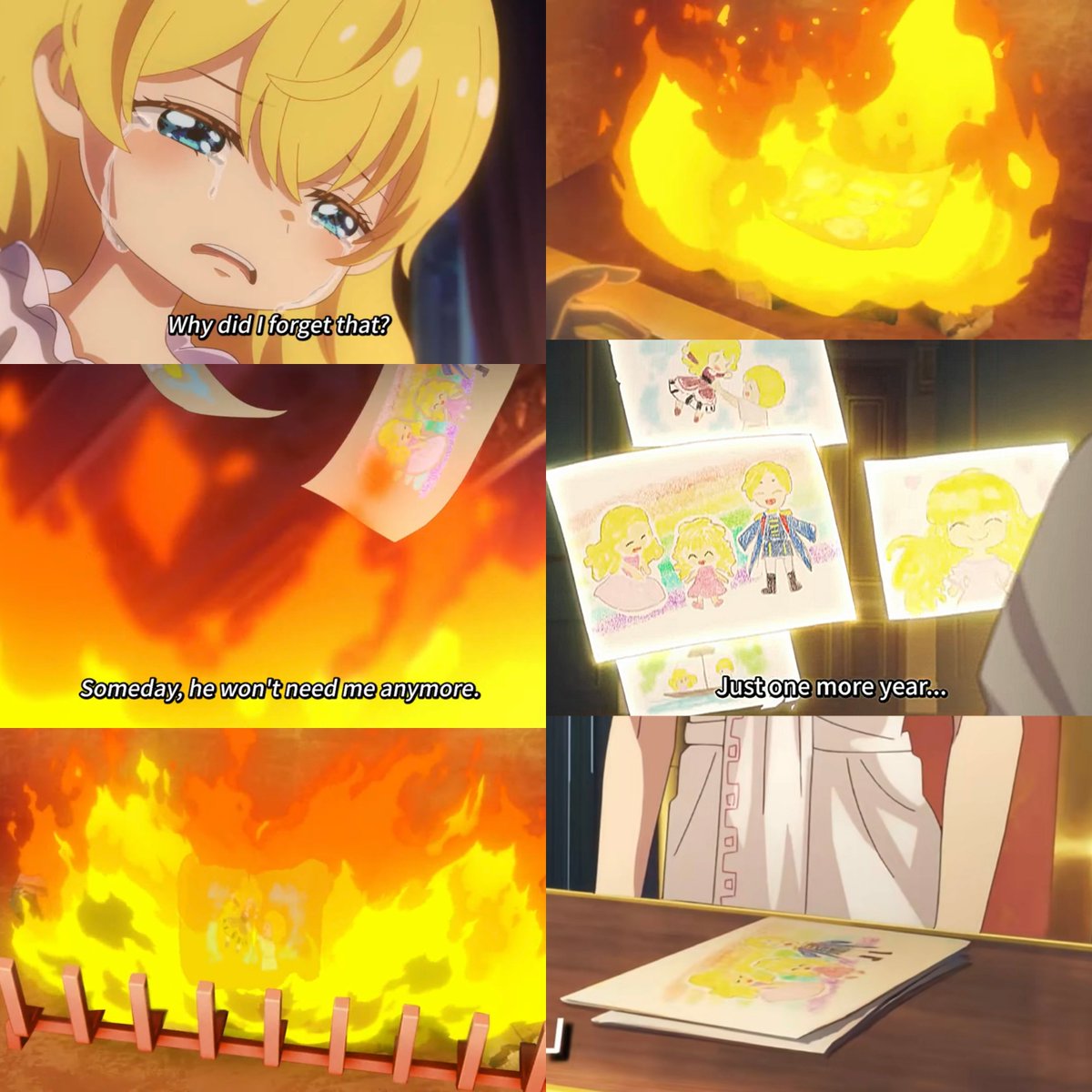 Lucathycoded's tweet image. Athy threw her drawings in the fire, but Claude retrieved them 😭