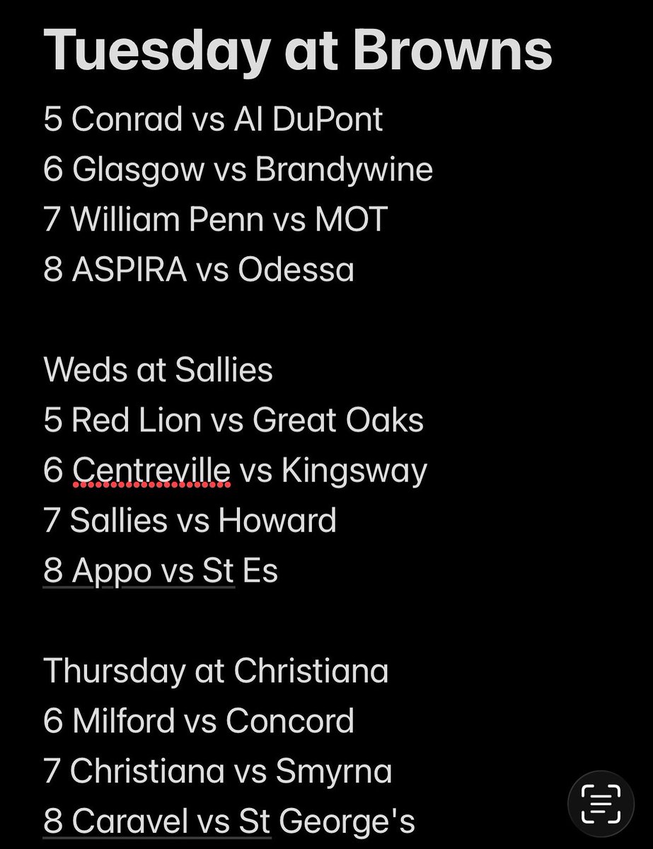 Week 5 (&amp; final week) of the <a href="/1stStateSports/">1st State Sports</a> Fall League. Come out for some great matchups &amp; to support the young men participating