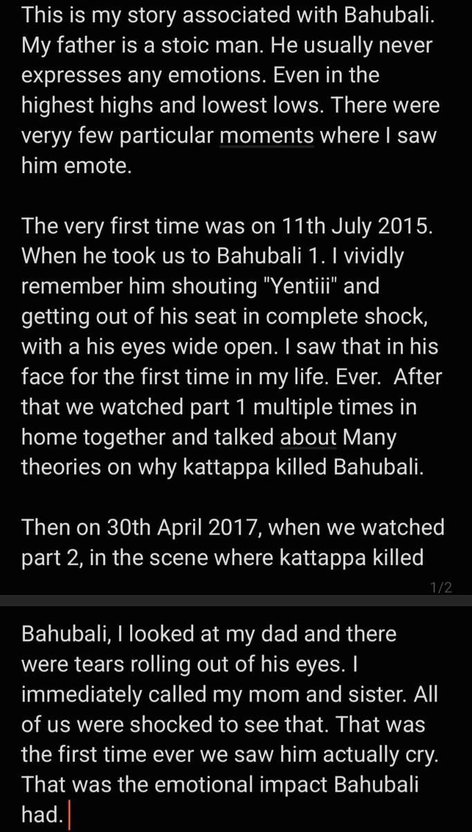 KumariCBN's tweet photo. @BaahubaliMovie My story with #Baahubali excited to watch it again on the big screen. 
#BaahubaliForever https://t.co/E57WHYrQ3D