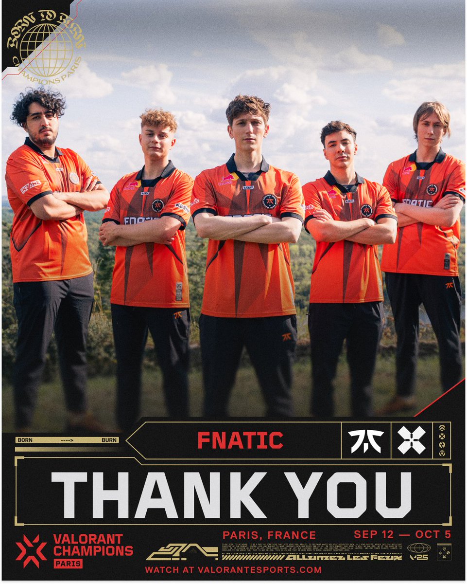 ValorantEsports's tweet image. Always delivering exciting games. An amazing run and thank you for joining us at #VALORANTChampions Paris, FNATIC.