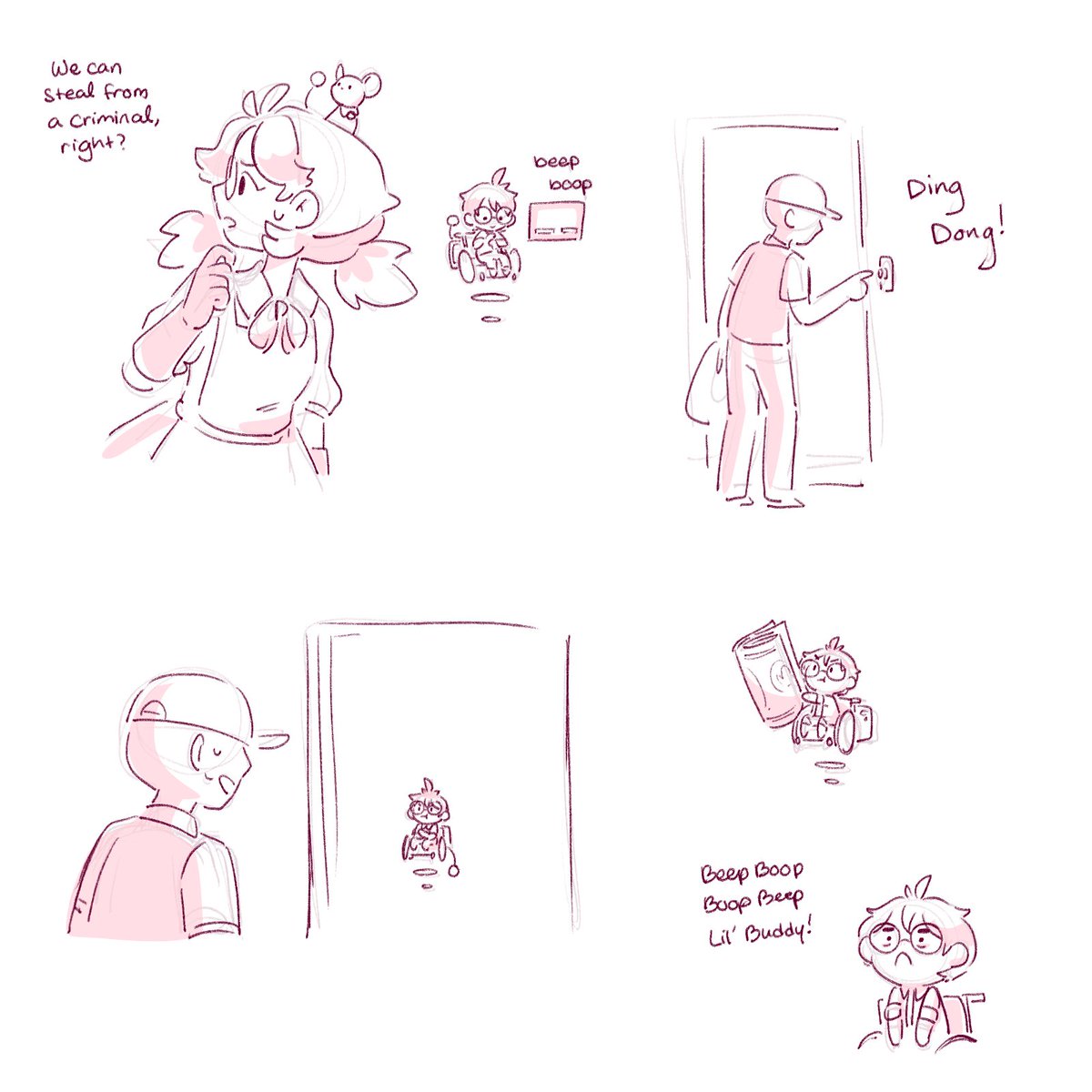 doodles based off archiveofourown.org/works/71775341
i love their writing sm