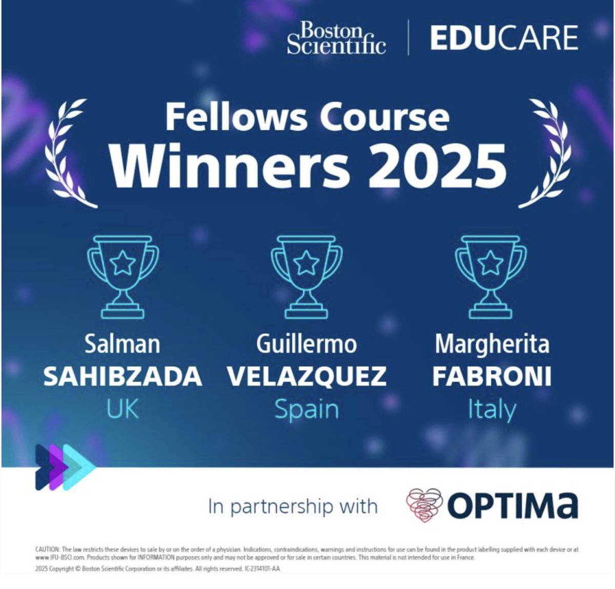 Very grateful to <a href="/BSC_EU_Heart/">Boston Scientific EMEA - Cardiology</a> <a href="/bostonsci/">Boston Scientific</a> and <a href="/OptimaCTO/">Optima Education</a> for the opportunity to participate in this program, which represents a great boost for my development in interventional cardiology