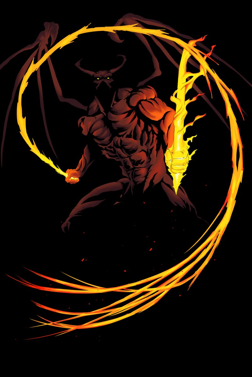 WrathComics's tweet photo. Shadow and flame! A Balrog piece!     #tolkien #balrog #moria #durinsbane #lordoftherings #lotr https://t.co/QVswCvTpub