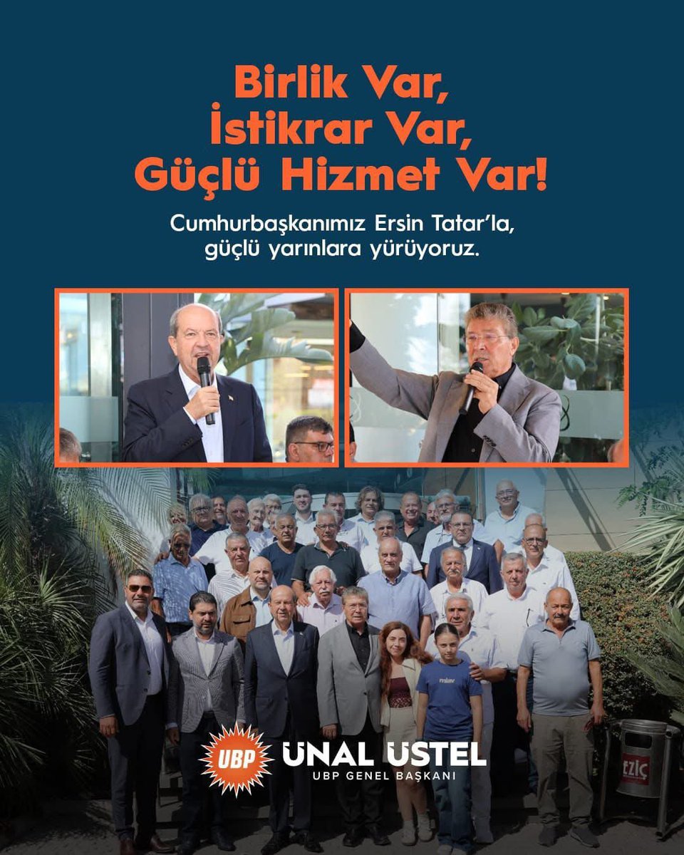 Birlik var, istikrar var, güçlü hizmet var! 

#KKTC #ErinTatar #İstikrar #Birlik