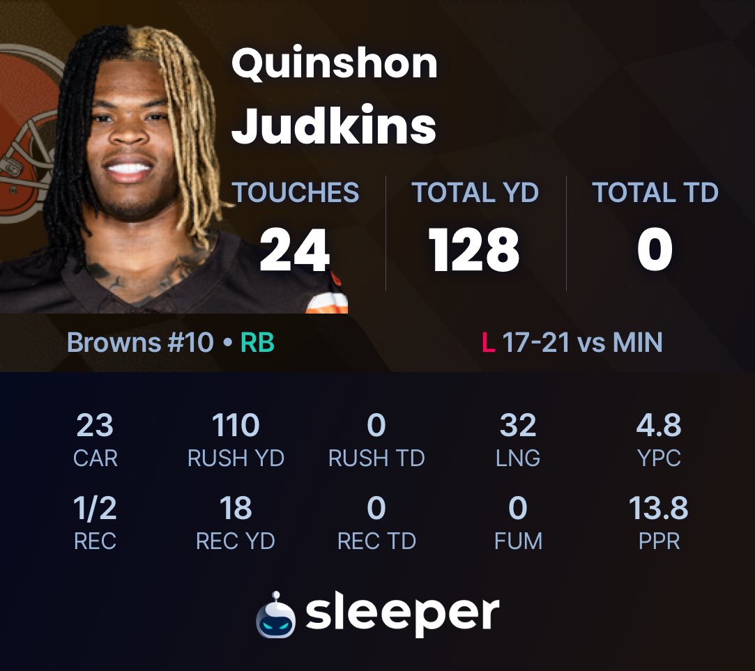 SleeperNFL's tweet image. RB1 rest of season