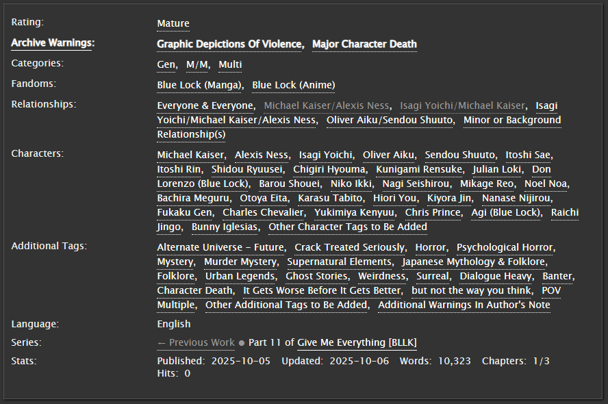 _theinstinct's tweet photo. Behold: my bllk Halloween fic. Writing this made me feel a little crazy, but please look forward to #kiis #kins #kinsis and #aikusen in this supernatural whodunit/ haunted house horror fic.
Link below β€΅οΈ https://t.co/5RVKLYwQHY