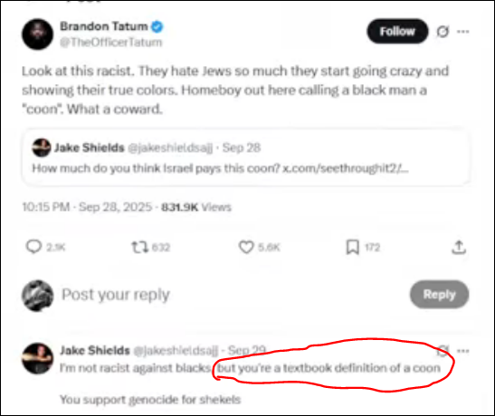 officer tatum getting that "n*gger wake-up call."