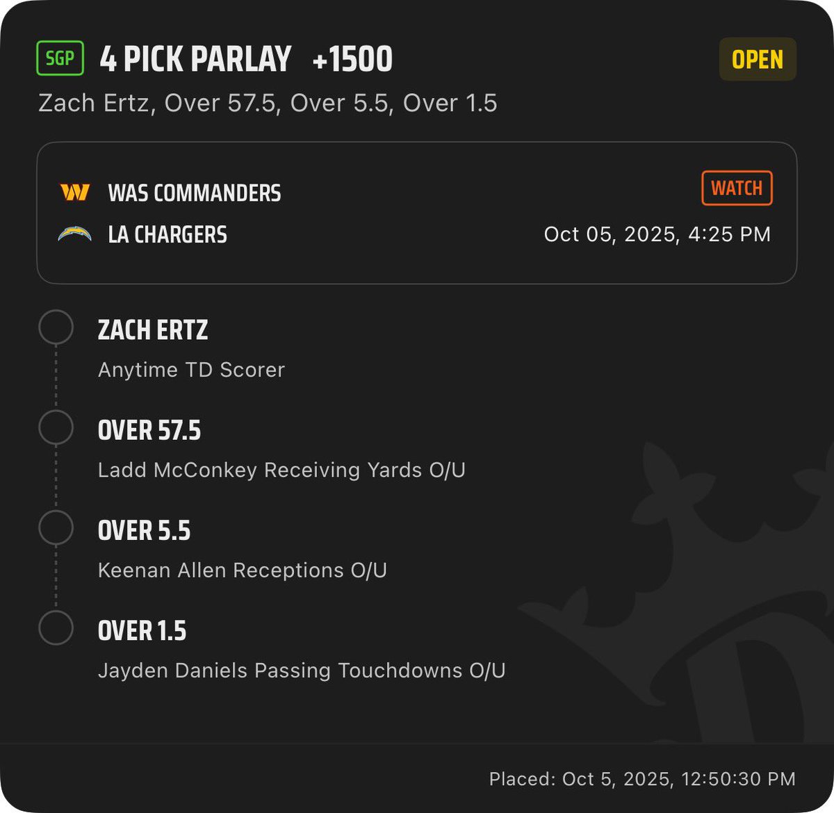 ant_collins's tweet photo. @BarstoolBigCat @DKSportsbook #BarstoolGOTW https://t.co/KUVB4J4U6T