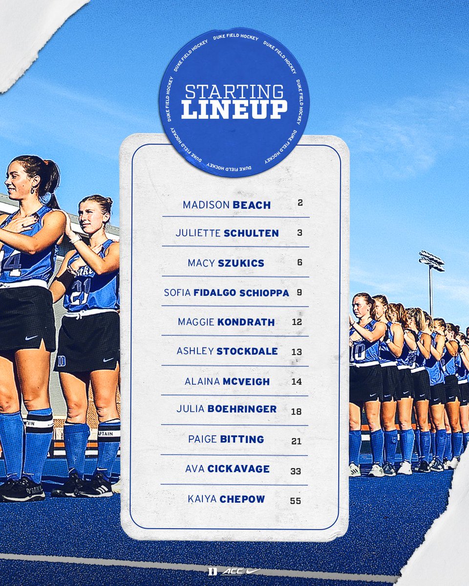 Our starters today 😈

Tune in at 1 PM ❕ goduke.us/3VM9tNR

#GoDuke #DukeTrue