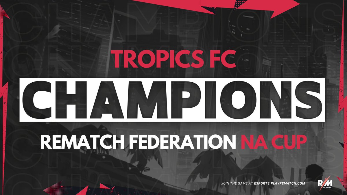 Rematch Scout (@rematchscout) on Twitter photo ๐ ICYMI: Tropics FC are your Rematch Federation NA Cup champions!
They defeat Blatant 3-0 in the Grand Final to take home the win.
Honourable mentions to 2nd and 3rd place: 
๐ฅ Blatant
๐ฅ Shine / Tensai FC
#RematchEsports #PlayRematch #Rematch ๐ ICYMI: Tropics FC are your Rematch Federation NA Cup champions!
They defeat Blatant 3-0 in the Grand Final to take home the win.
Honourable mentions to 2nd and 3rd place: 
๐ฅ Blatant
๐ฅ Shine / Tensai FC
#RematchEsports #PlayRematch #Rematch