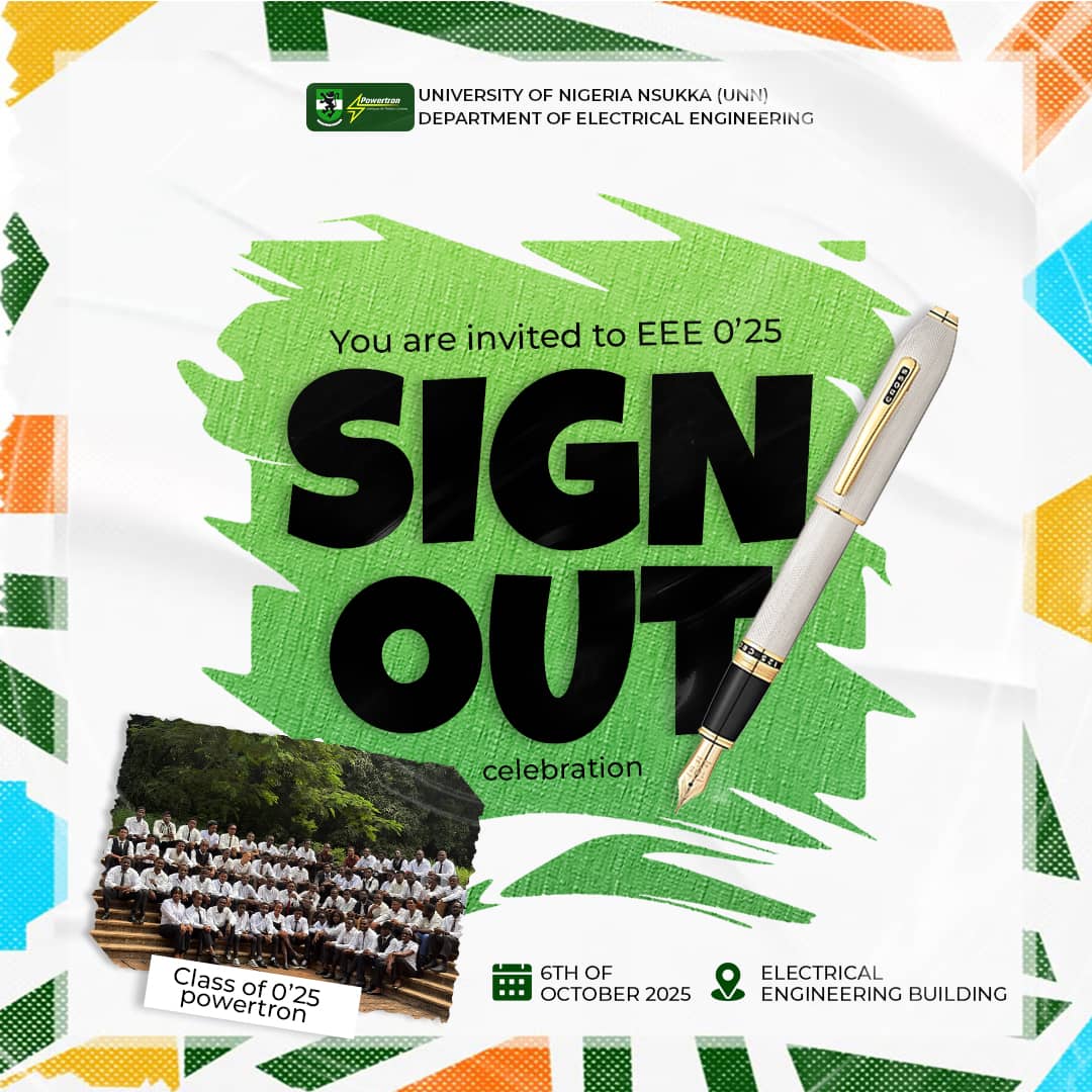GreatPowertron's tweet image. EE Students! 📢 It&apos;s time 2 show love 4 our graduating class

Join us as we celebrate the Electrical Engineering Finalists&apos; Sign Out! Let&apos;s make some noise and create awareness for their next chapter. Be present! 🎓⚡ 

#EESignOut #ClassOf2025 #ElectricalEngineering #StudentLife