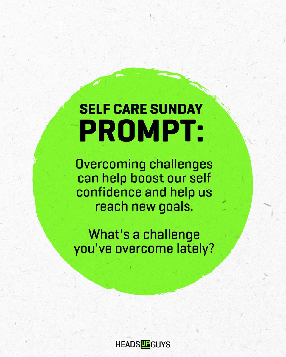 HeadsUpGuys's tweet image. Overcoming obstacles, big or small, reminds you of your strength, resilience, and capabilities.

 Each step forward builds self-confidence, showing you that you can handle more than you think. 

What’s a recent challenge that you’ve worked to overcome?