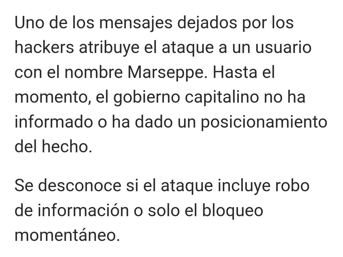 ¿Por qué los medios no citan fuentes?

Otra vez <a href="/latinus_us/">Latinus</a> usa mi información y no dice de dónde saca los datos.

Es más, hasta copiaron cómo escribí mal el nombre del atacante, ya que es «marssepe» (yo me equivoqué en el primer tuit).

Cada vez más común esa mala práctica...