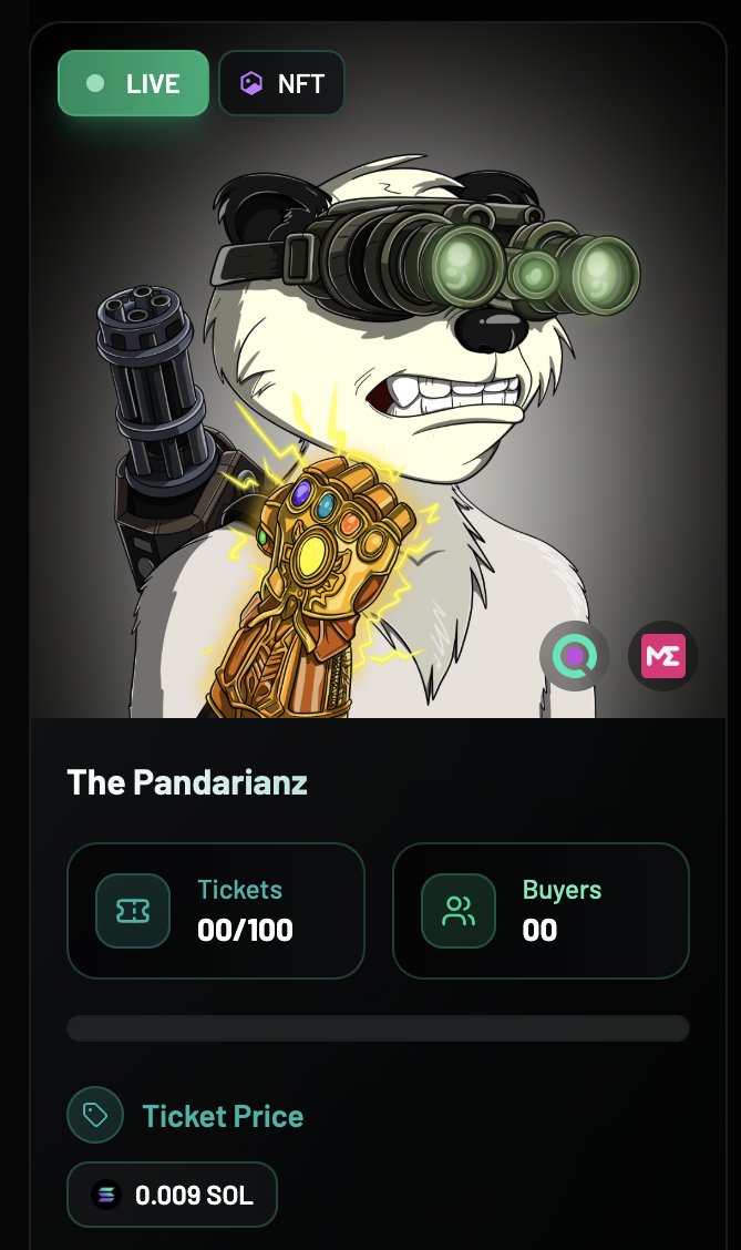 Happy sunday legends 
We have got a dope raffle up for grabs 

What a way to end the week🐼🔥

PNDA with some awesome staking bonuses🔥

Only 100 tickets available
Winner also wins 25 PNDA LOOT credits🤘
win3.tech/main/489de2542…