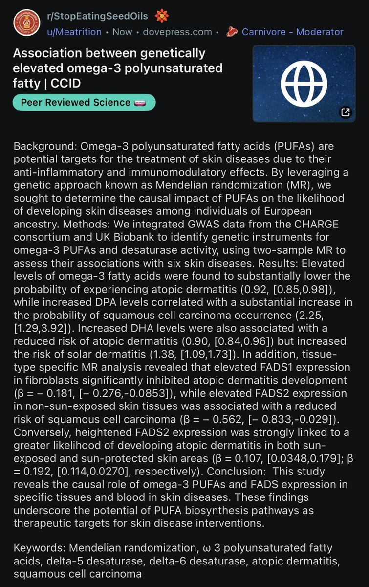 New PUFA science posted to the subreddit