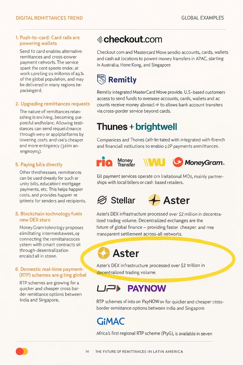 drakecoinsx's tweet image. 💥 BREAKING:

MASTERCARD CALLS #ASTER &quot;FUTURE OF GLOBAL FINANCE&quot; IN THEIR LATEST REPORT.

THEY 100% KNOW SOMETHING!