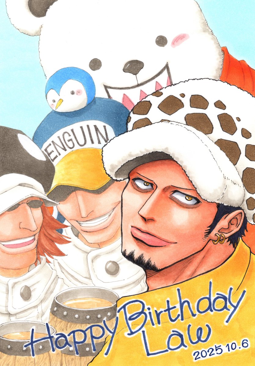 🍙ろぉ～た～ん🍙🍙🍙
🍙お誕生日🍙
🍙おめでとう🍙🥂🥳🎶🎵🎈🎈
#トラファルガー・ロー誕生祭2025