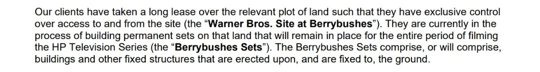 UnBoxPHD's tweet image. The planning application clearly states: 

&quot;The film set structures will be constructed on site and moved on to the required location at the point they needed for filming&quot;.

The Legal Notice states: 

The sets will be, &quot;..fixed to, the ground&quot; and the sets will be &quot;permenant&quot;.