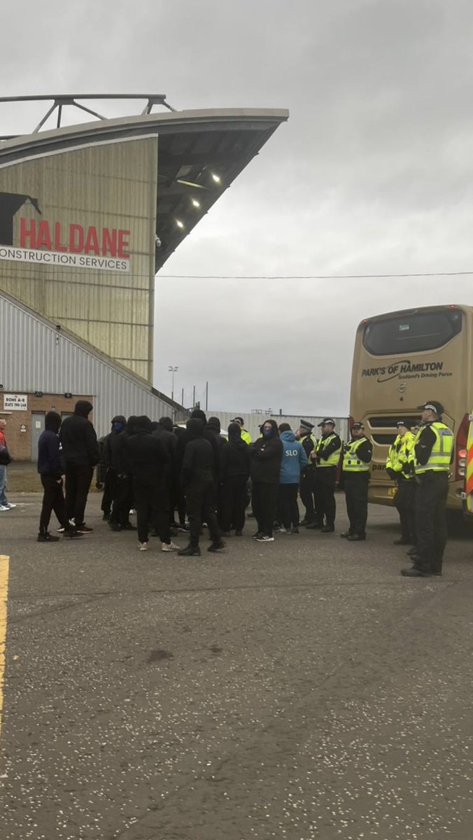 gr4nt7's tweet image. John Souttar, seen wearing a blue jacket, has turned up to support the Union bears in surrounding the Rangers team bus, after their disgraceful display away to Falkirk today….
