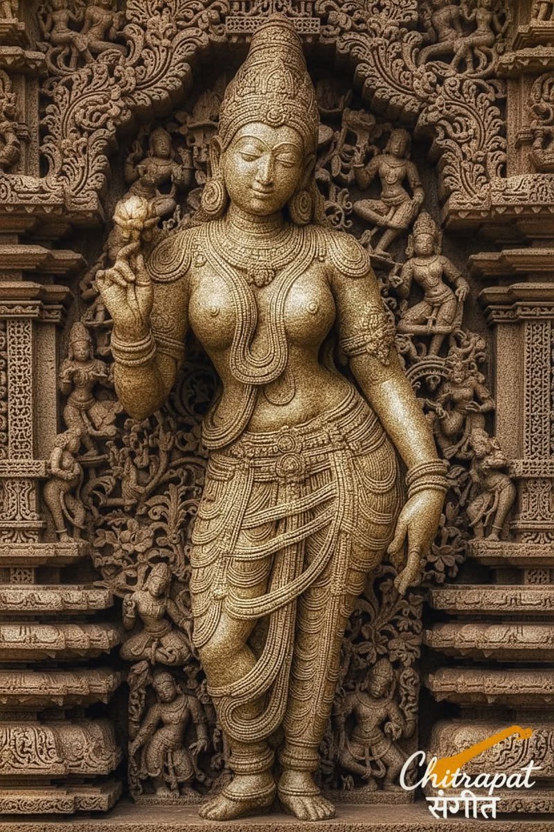 "P A D M AP A N I"
Reimagination of the iconic Bodhisatva Padmapani Fresco of Ajanta caves in sculpture 

#chitrapatsangeet #indianaiart