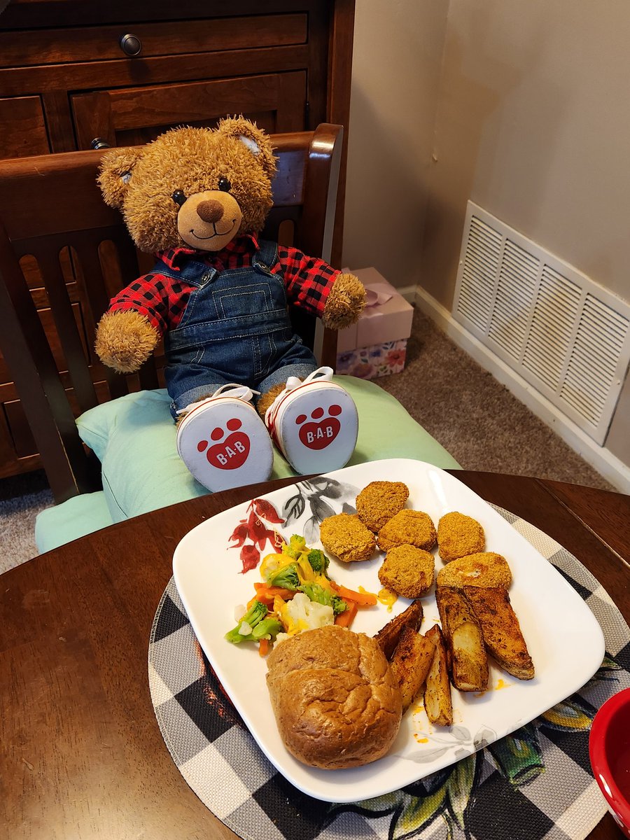 Teddy Bear Lucas helped make dinner tonight. #teddybearlucas