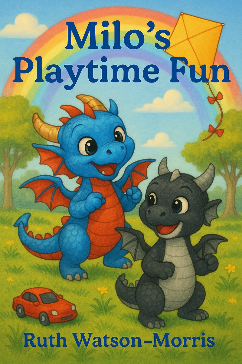 RuthWatsonMorr1's tweet photo. MILO'S PLAYTIME FUN!
Join Milo and his friends for a day of fun and learning.
Milo, the bright blue baby dragon, is ready for a day of adventure - and opposites! From UP on the trampoline to DOWN in the grass, from IN FRONT of the swing to BEHIND the tree, Milo and his dragon friend Ozzy turn every game into a chance to learn.
This beautifully illustrated children's book introduces preschoolers to the concept of opposites in a fun and engaging way. With cheerful rainbow backgrounds, adorable baby dragons, and playful scenes, Milo's Playtime Fun makes learning feel like playtime.
Perfect for ages 2-5, this delightful story:
Helps liitle ones understand and remember opposites.
Builds early language skills through simple, clear text.
Encourages friendship, sharing, and imagination play.
Whether it's at the park, the playground, or a cosy bedtime read, Milo and his friends will keep children smiling while they learn.
Get ready to join Milo for a colourful, giggly, and educational dragon adventure!
UK 🇬🇧 Link: https://t.co/xLCQH04U95 Kindle 
UK 🇬🇧 Link: https://t.co/Ggfikg0Chq Paperback 
Available worldwide. 
#DRAGONS #FUN #OPPOSITES #books #paperback #KU #childrens #author #Writers_Authors #education #learning #preschool #Kindle 
https://t.co/GiEGcKMzi7