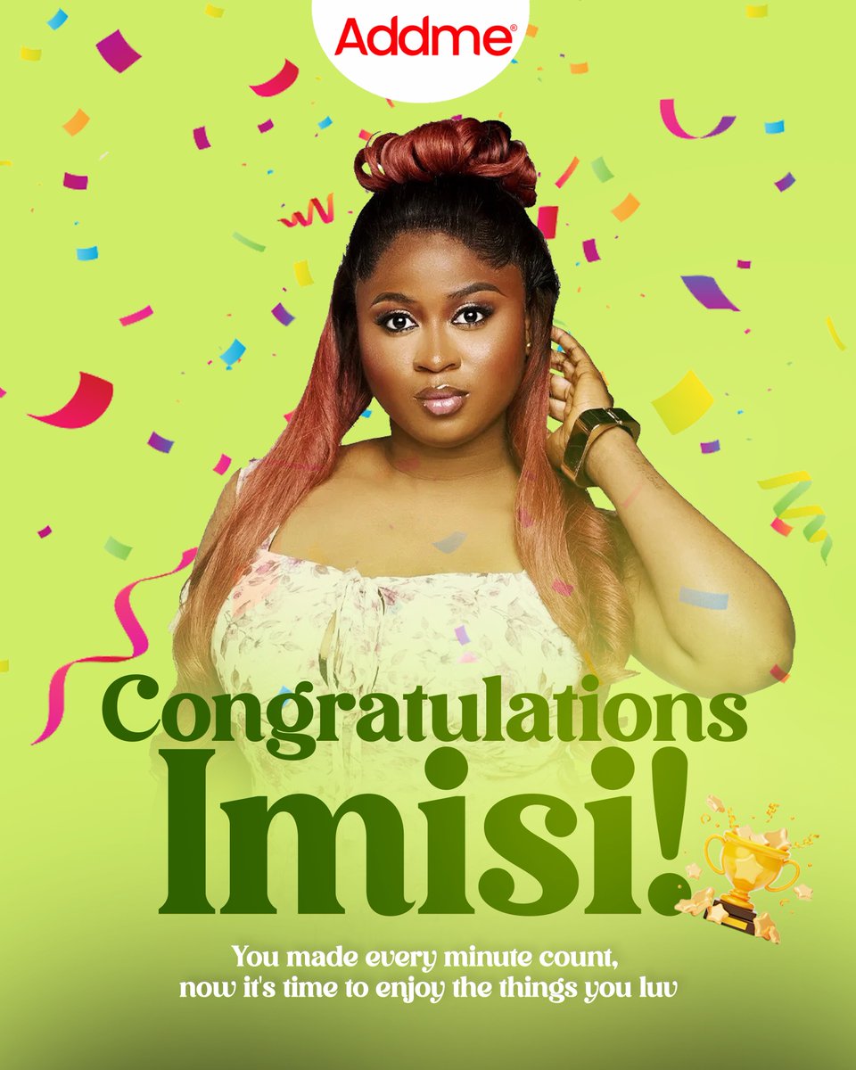 addmenigeria's tweet image. From day one to day done, Imisi was that girl 💚 

Congratulations on winning #bbnaija Season 10, @imisioluwa668 🎉
Now it&apos;s time to enjoy all the things you love, and we&apos;ll be rooting for you.

#Addme #AddmeForThingsYouLuv #bigbrothernaija