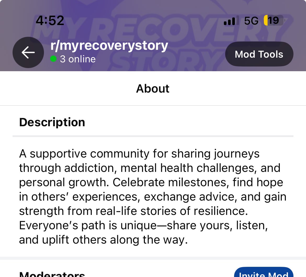 If anyone is on Reddit and has a recovery story they would like to share- please do! These stories are extremely important to others who need to know it’s possible.