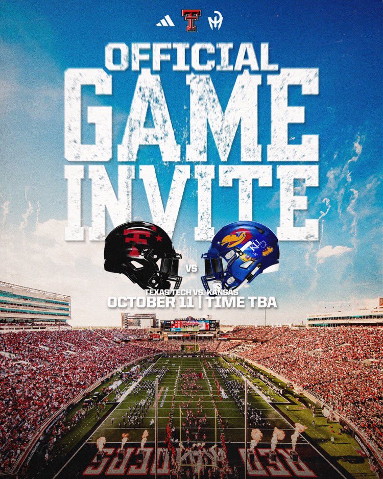 Excited to be visiting this saturday for a <a href="/TexasTechFB/">Texas Tech Football</a> game! Thank you <a href="/MBrassfieldTTU/">Coach Mark Brassfield🌵</a> and <a href="/Coach_Conry/">Ryan Conry 🌵</a> for the invite! Can’t wait to experience the environment!
<a href="/CoachKennyPerry/">Kenny Perry 🌵</a> <a href="/KohlsKicking/">Kohl's Kicking Camps</a> <a href="/Scottg24/">Scott Groner</a> <a href="/CreekFB/">CherryCreek Football</a> <a href="/CCNextLevelFB/">Cherry Creek Next Level 🏈</a> <a href="/CoachBetti/">Coach Betti</a>