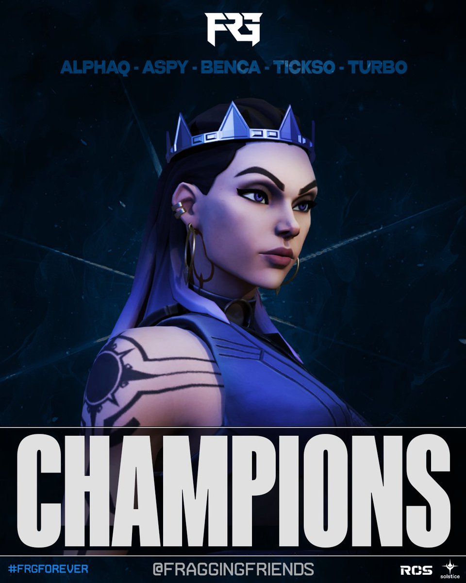 CHAMPIONS.🏆

We win @RadiantSceneEU Series IV against #SxS, winning 3-2.

<a href="/AlphaQ_FPS/">AlphaQ</a> 
<a href="/ASPYvlr/">ASPY</a> 
<a href="/beNcaBOBER/">FRG beNca</a> 
<a href="/tickso_val/">tickso</a> 
<a href="/turbomox/">Turbo🇺🇦</a> 
<a href="/cimjik/">cigik</a> (C)

#FRGForever 🏆