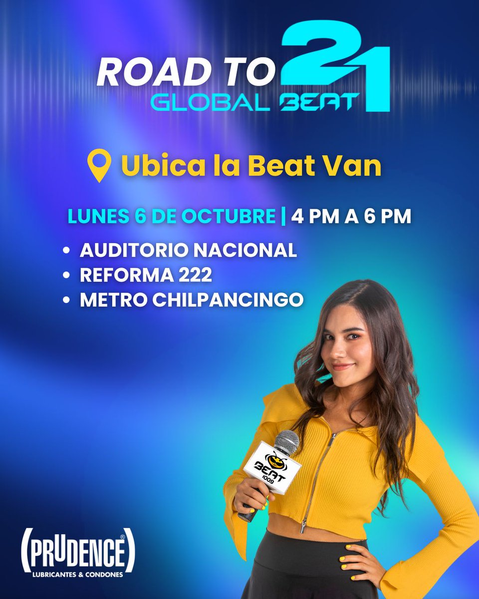 BEATOFICIAL's tweet photo. 📅 Marca la fecha: Lunes 6 de octubre
Desde las 4 PM podrás conseguir tus accesos del aniversario con @edilarue ❤️🙌
Checa las rutas y sintonízanos para saber las ubicaciones exactas.
👉 https://t.co/Us0hQS5n93 | 100.9 FM
#GlobalBeat #Beat21 https://t.co/NbQ4spBIhG