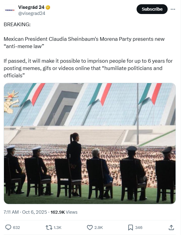 BREAKING:

mexican like el-presidente anthony alboSLEAZY's <a href="/AlboMP/">Anthony Albanese</a> <a href="/AustralianLabor/">Australian Labor</a> party presents a new “anti-meme law”

if passed, it will make it possible to imprison people for up to 6 years for posting memes, gifs or videos online that “humiliate politicians and officials”