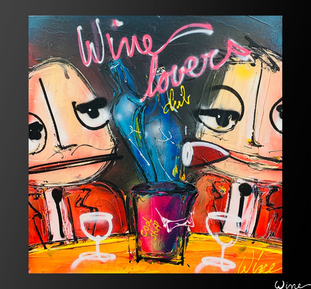 Exclusieve Wine-Art Masterclass 🎨 Leer van Geoffrey Wijn, max. 4 deelnemers. Creëer jouw eigen meesterwerk in Wine-Style!