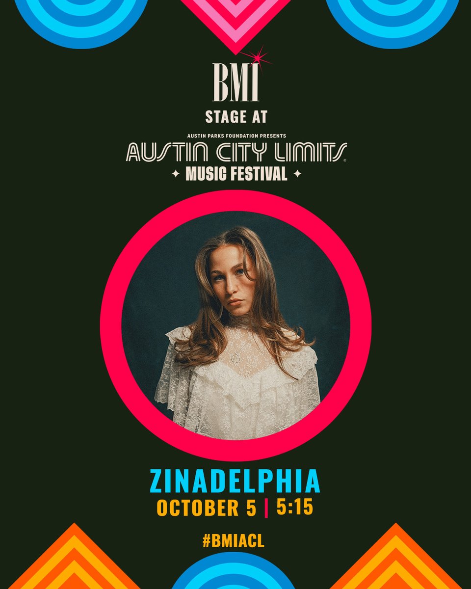 bmi's tweet photo. We’re closing out the weekend strong! @zinadelphia hits the #BMISTAGE at @aclfestival in 15 minutes. 🙌 #BMIACL https://t.co/DhKfQ53vFD