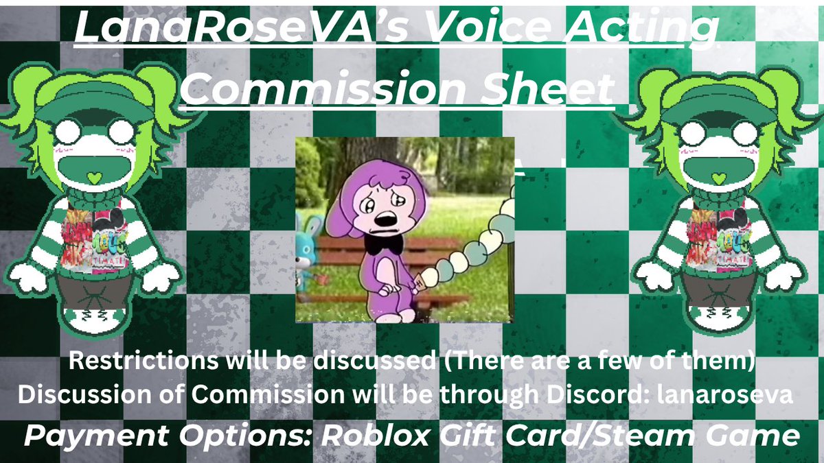 Commissions are open now, not sure how this will go, but if interested please contact me and we can discuss things further, not sure how long they will be open for now, but they will be open for a few weeks perhaps