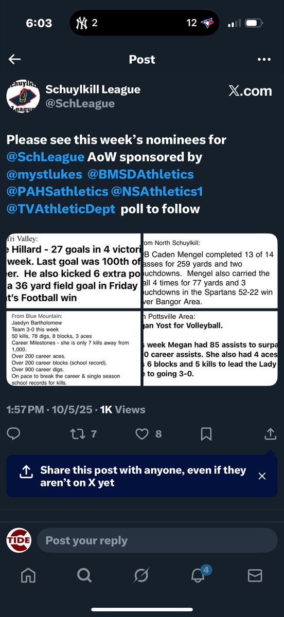 Pottsville Athletics tweet media